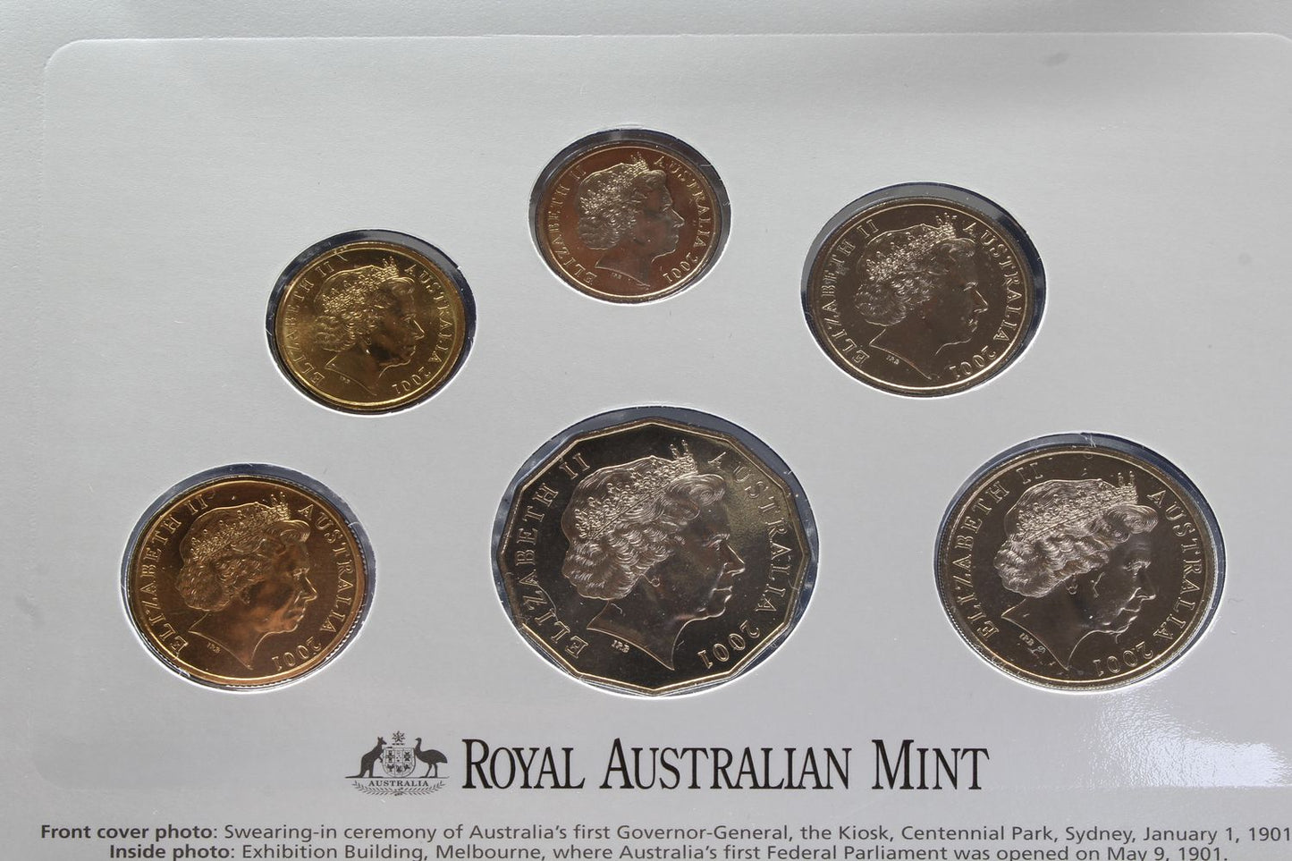 2001 Australia Centenary of Federation Uncirculated Six Coin Set