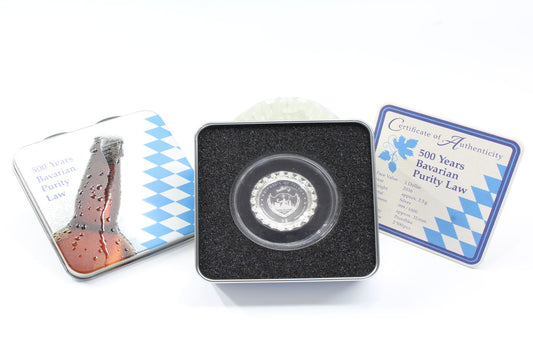 2016 Palau $1 Silver BOTTLE CAP COIN 500 Years Bavarian Purity Law