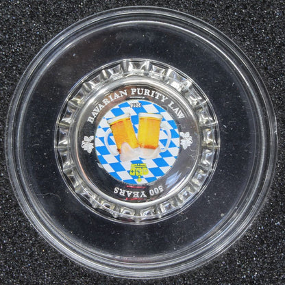 2016 Palau $1 Silver BOTTLE CAP COIN 500 Years Bavarian Purity Law