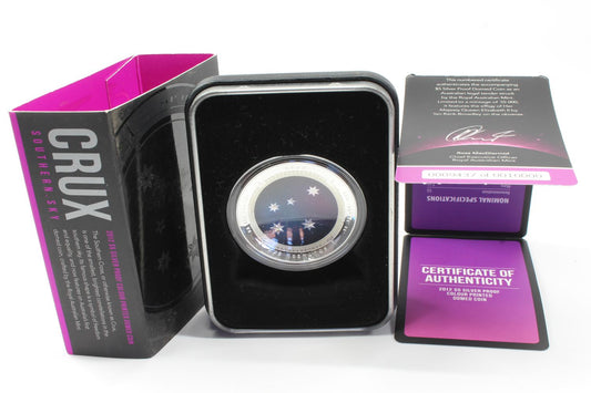 2012 Australia $5 CRUX Southern Sky DOMED 1oz Silver Proof Coloured Coin