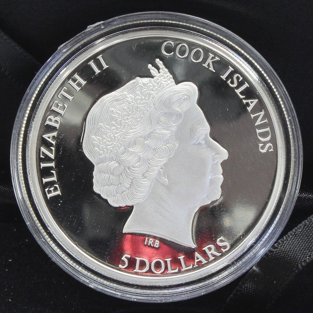 2016 Cook Islands $5 World of Parrots: Scarlet Macaw Silver 3D Coin