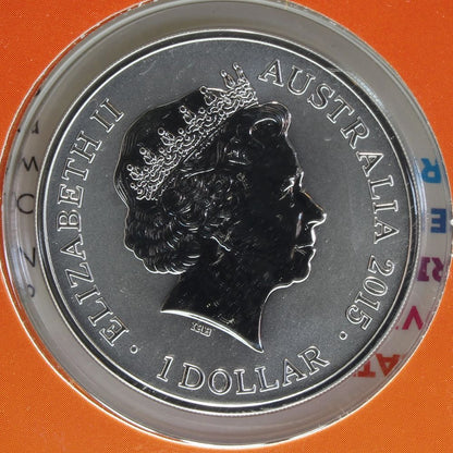 2015 Australia $1 Sydney New Year's EVE Coloured Silver Frosted Coin