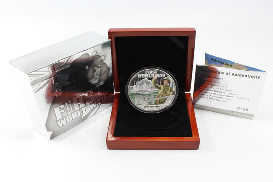 2014 Niue $10 Centenary First World War 5 Oz silver proof SUPERB COIN