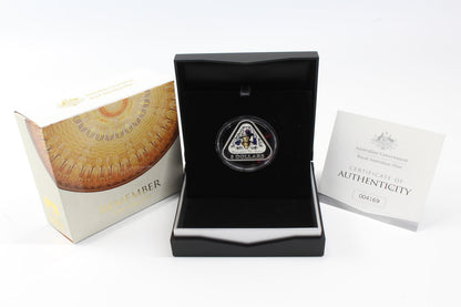 2016 Australia Remember The Fallen $5 Coloured Silver Proof Triangular Coin