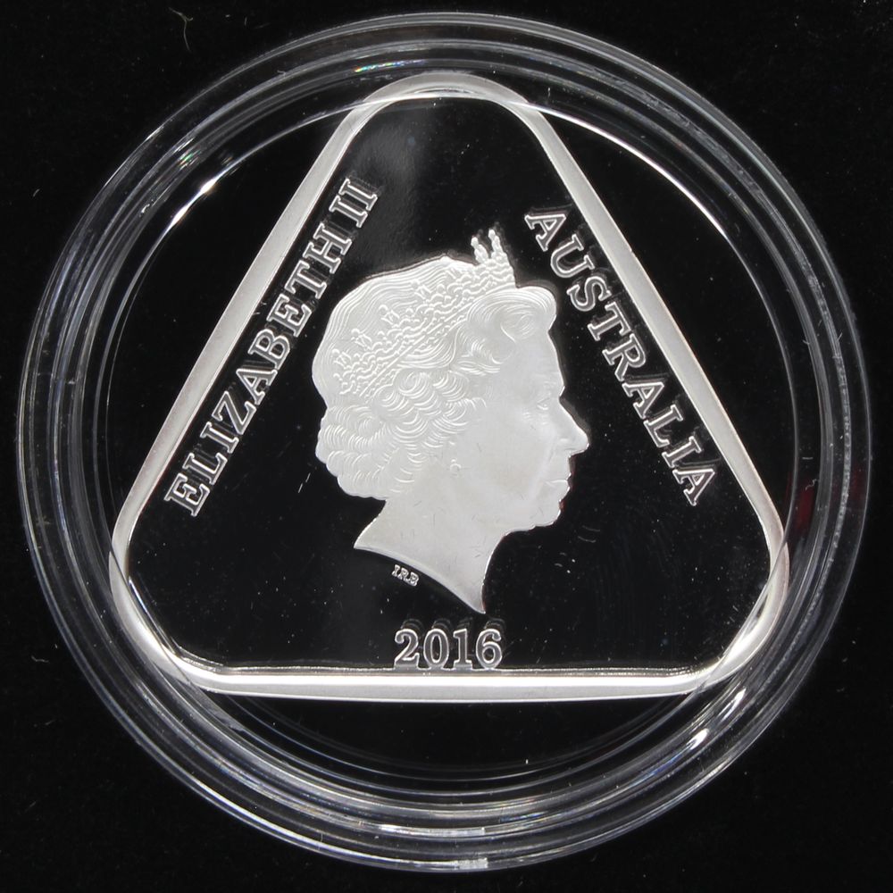 2016 Australia Remember The Fallen $5 Coloured Silver Proof Triangular Coin