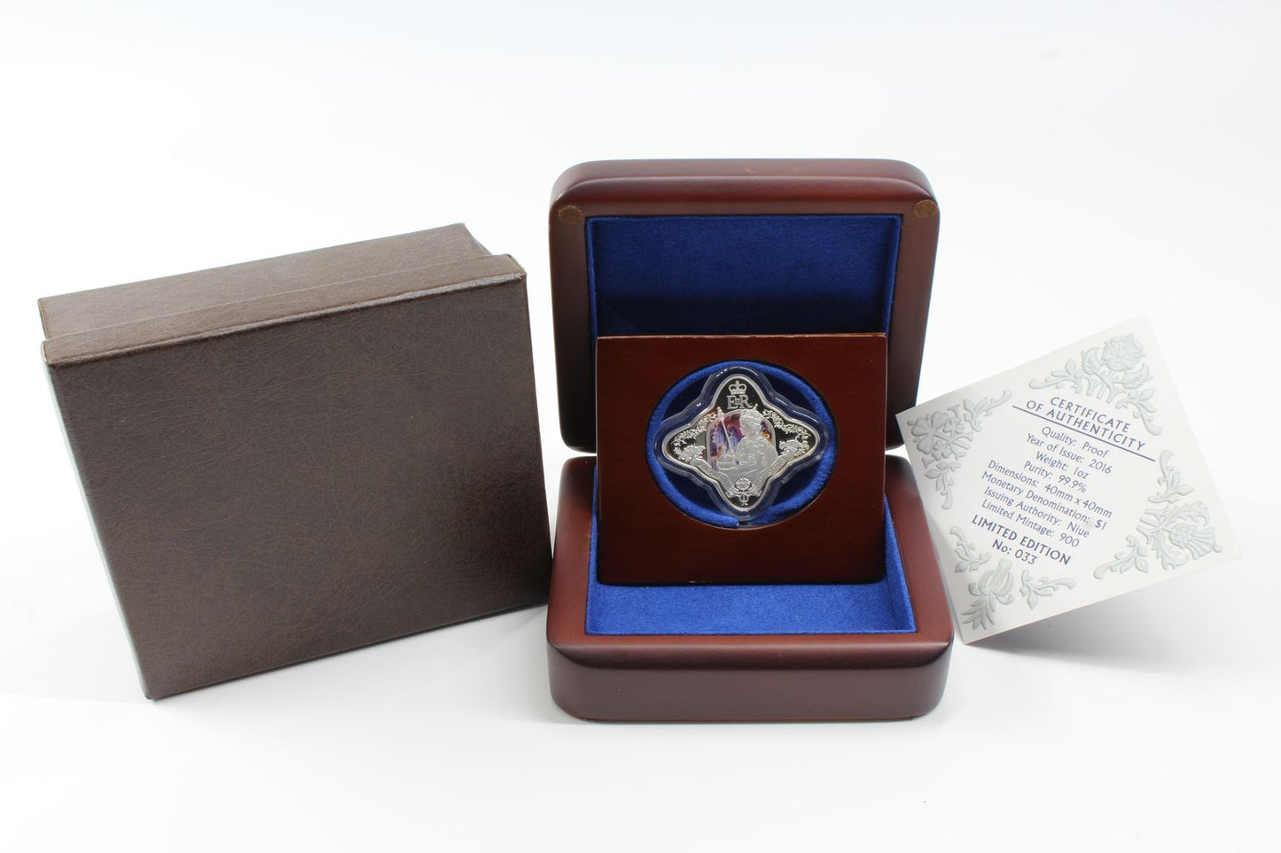 2016 Niue $1 Elizabeth II 90th Birthday Star Shaped 1Oz Silver Proof Coin
