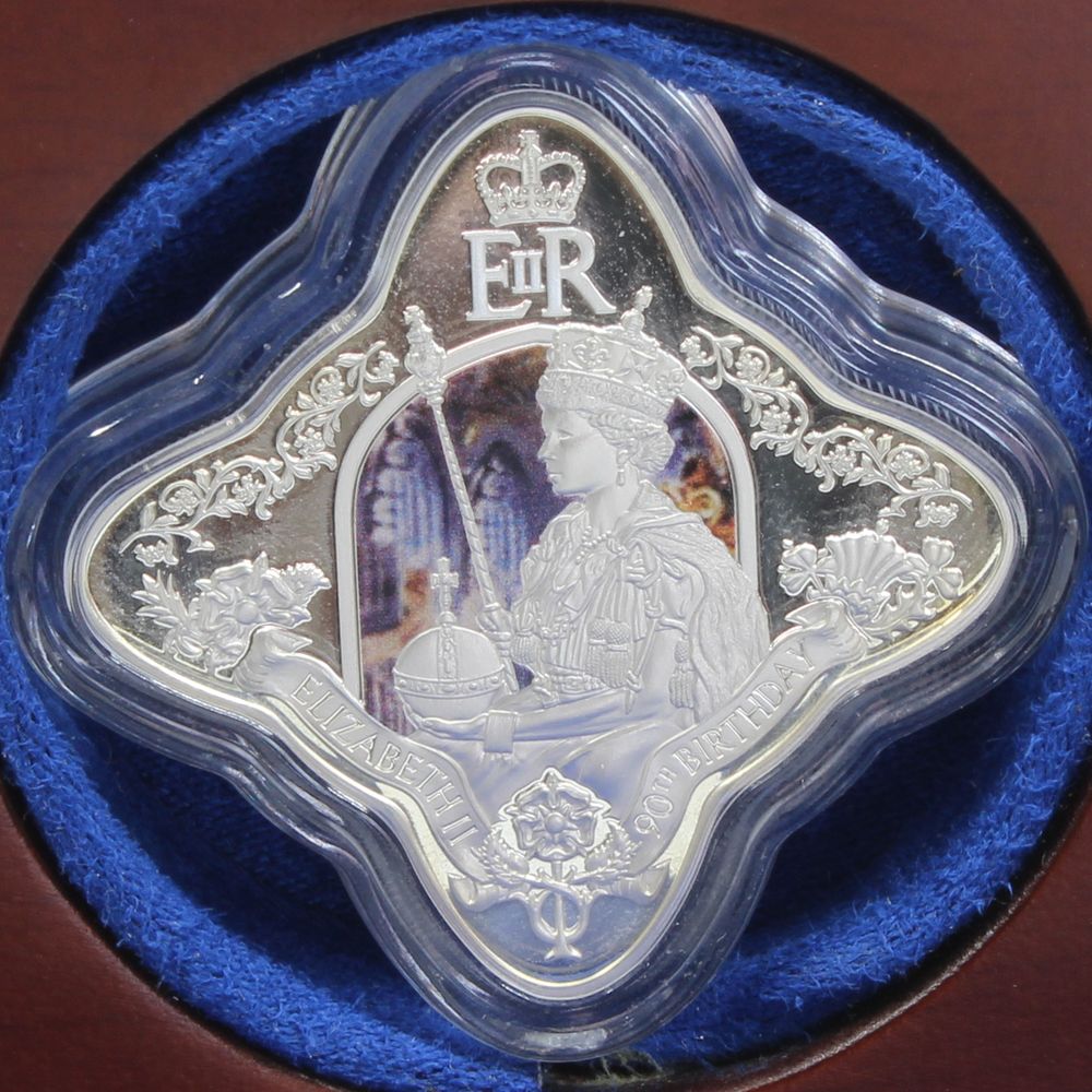 2016 Niue $1 Elizabeth II 90th Birthday Star Shaped 1Oz Silver Proof Coin