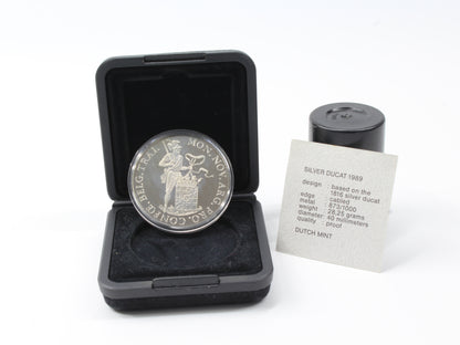 1989 Netherlands Silver Ducat Proof Utrecht Arms Dutch Mint Original Box