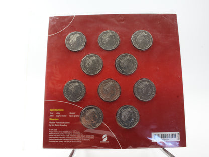 2001 Australian Federation Commemorative 50 Cents Coin Collection SET