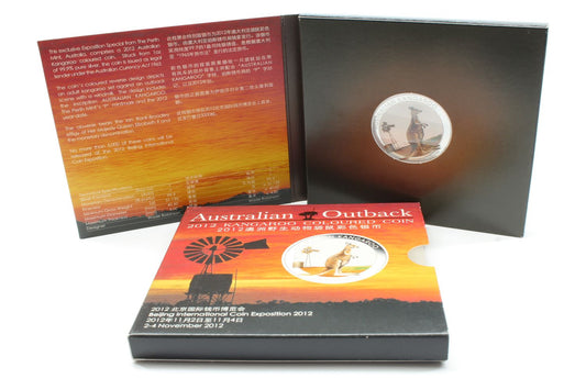 2012 AUSTRALIAN KANGROO COLOURED COIN, Beijing International Coin Expo.2012