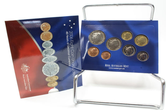 2006 Australia Eight Coin Uncirculated Set 40 Years of Decimal Currency