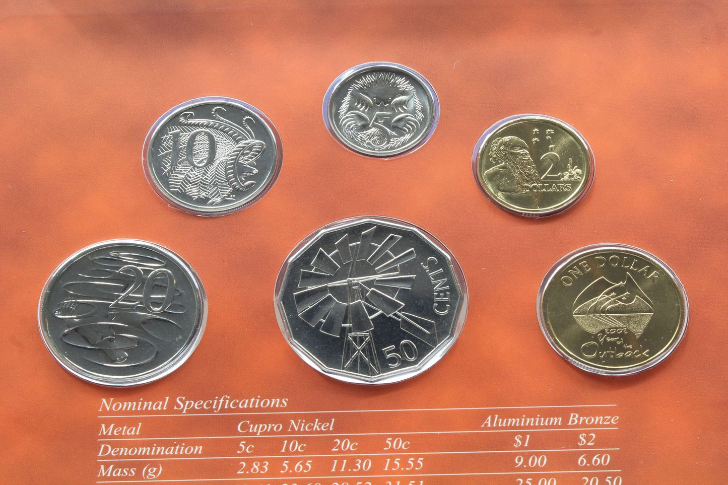 2002 Australia Year of The outback Six Coin Uncirculated Set