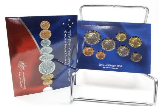 2006 Australia Eight Coin Uncirculated Set 40 Years of Decimal Currency