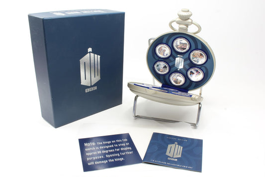 2013 Niue BBC Doctor Who 1/2 Oz Silver Coin Fob Watch Collectible set
