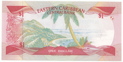 1988-1989 Eastern Caribbean $1 Note P21L-UNC
