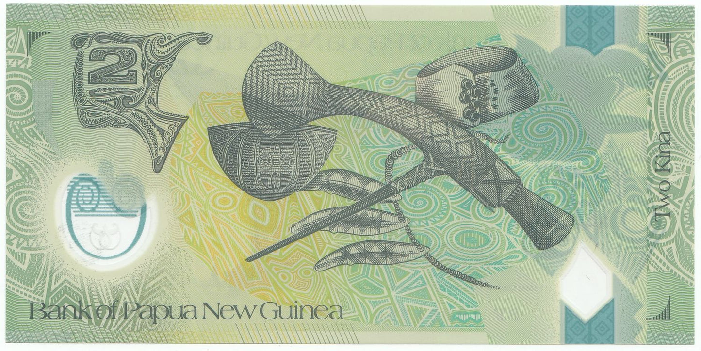 2010 Papua New Guinea 2 Kina Note P38-UNC