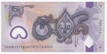 2010 Papua New Guinea 5 Kina Note P39-UNC