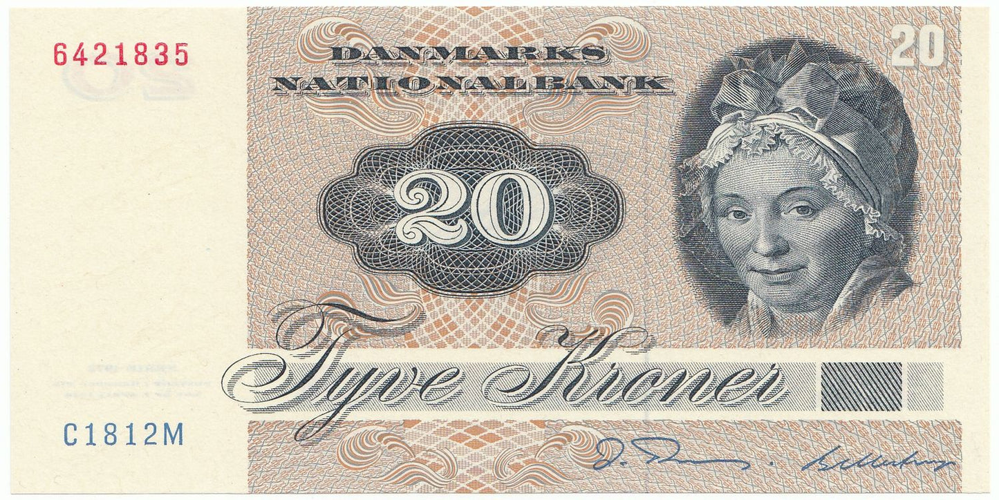 1981 Denmark 20 Kroner P49C-UNC