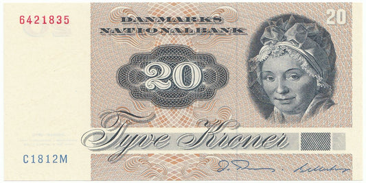 1981 Denmark 20 Kroner P49C-UNC