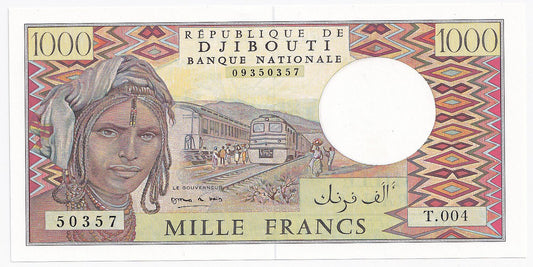1988 Djibouti 1000 Francs Note P37b-UNC