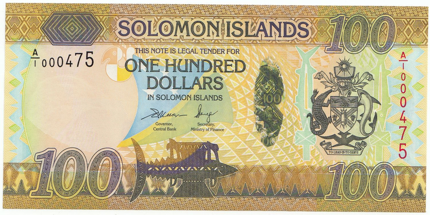 2015 Solomon Islands $100 P36-UNC
