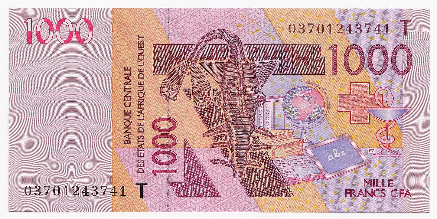 2003 West Africa States 1000 Francs Note P315T-UNC