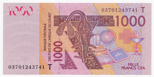 2003 West Africa States 1000 Francs Note P315T-UNC