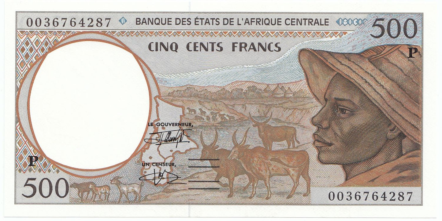 2000 Central Africa States 500 Francs P601-UNC