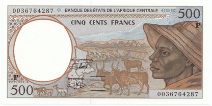 2000 Central Africa States 500 Francs P601-UNC
