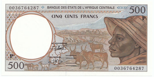 2000 Central Africa States 500 Francs P601-UNC