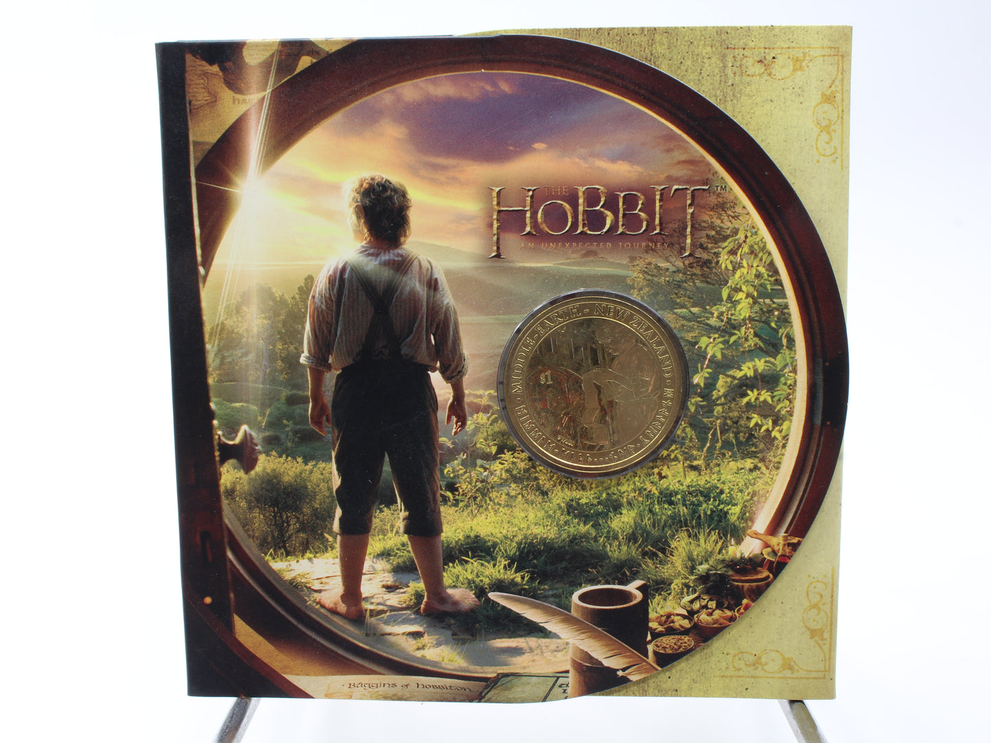 2012 New Zealand Hobbit $1 UNC Coin On Card