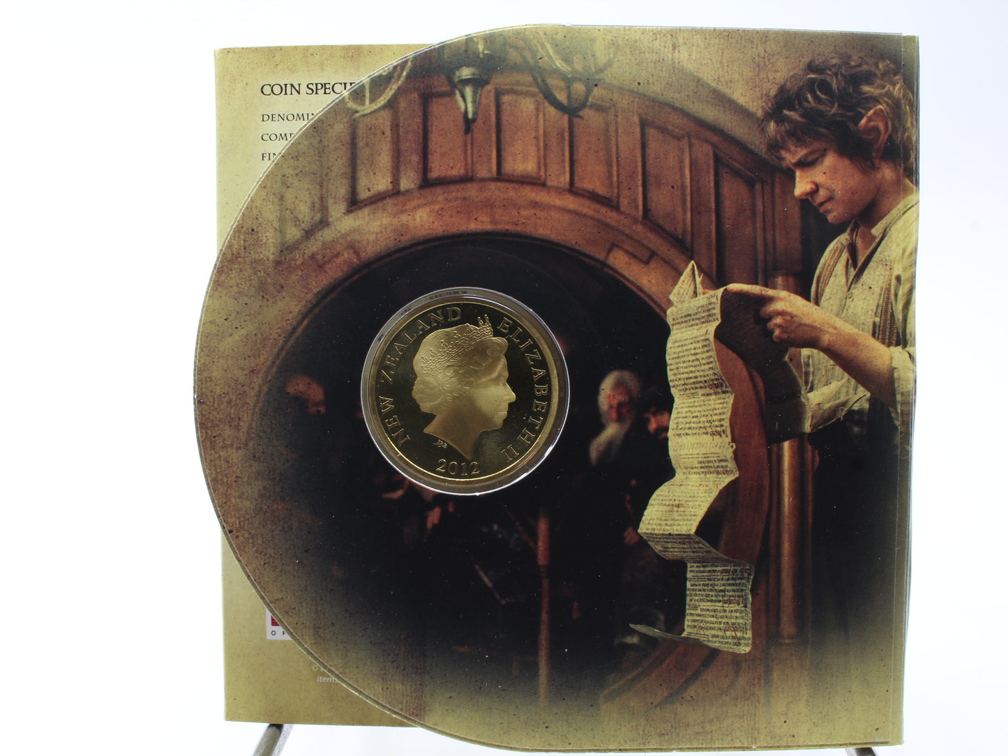 2012 New Zealand Hobbit $1 UNC Coin On Card