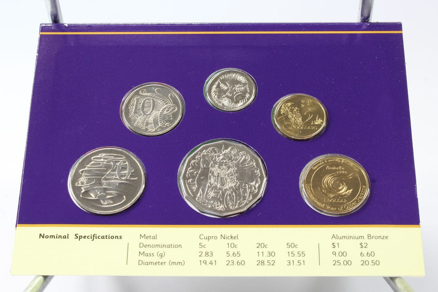 1999 Australia Mint Coin Set International Year of Older Persons