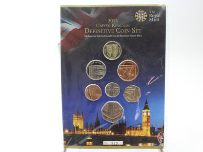 2013 United Kingdom Melbourne International Coin & Banknotes Definitive Coin Set