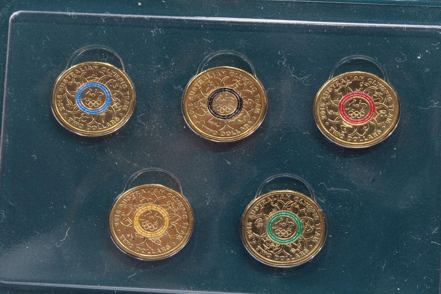 2016 Rio Olympic Team $2 Coloured 5 Coin Collection + 1 Paralympic Games $2 Coin