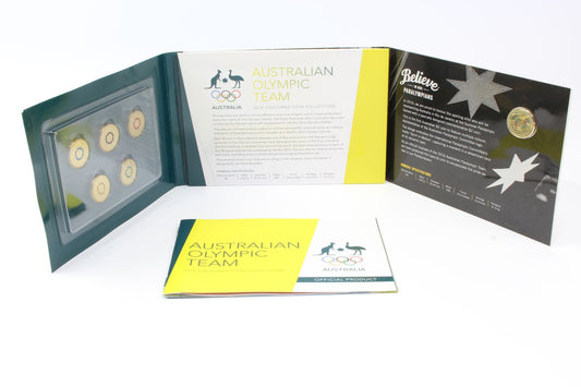 2016 Rio Olympic Team $2 Coloured 5 Coin Collection + 1 Paralympic Games $2 Coin