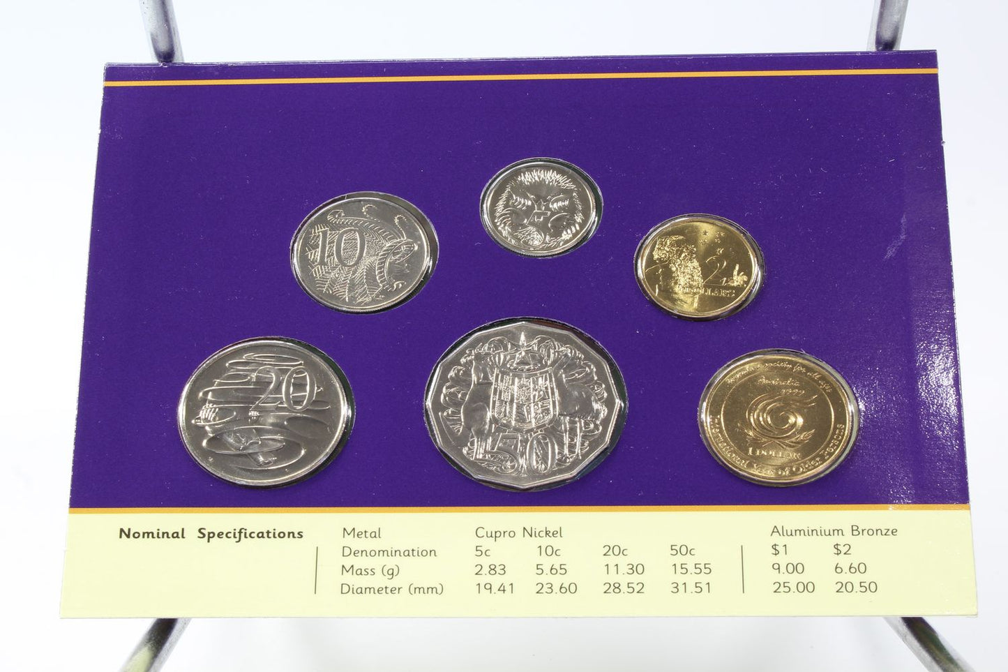 1999 Australia Mint Coin Set International Year of Older Persons