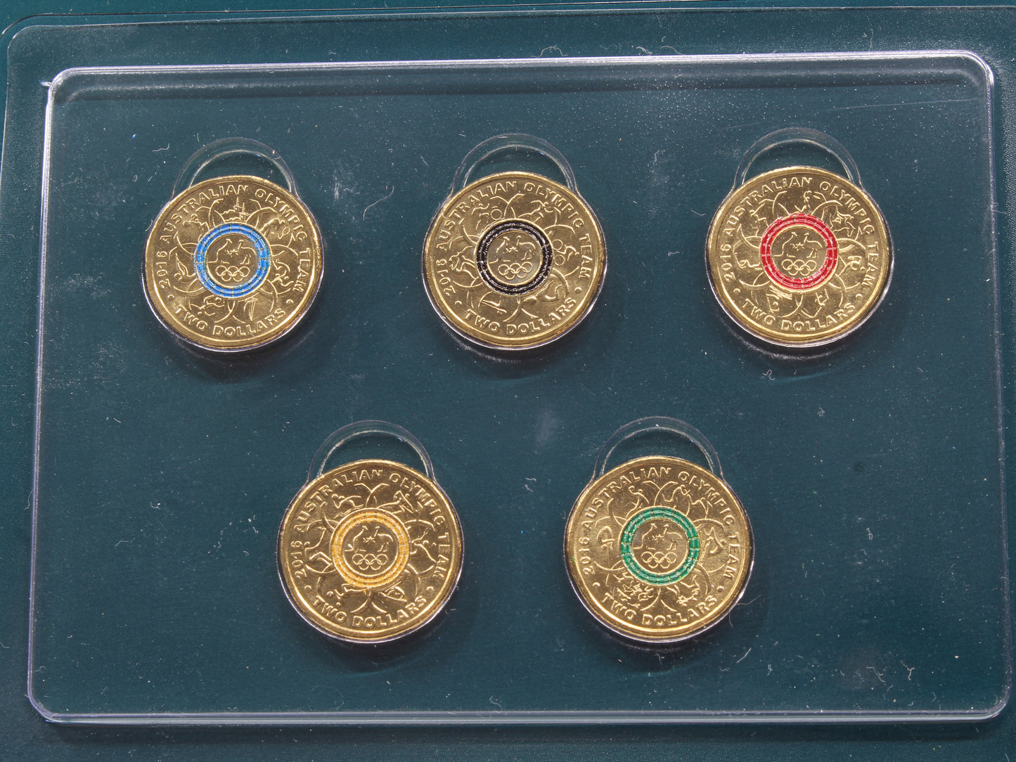2016 Rio Olympic Team $2 Coloured 5 Coin Collection + 1 Paralympic Games $2 Coin