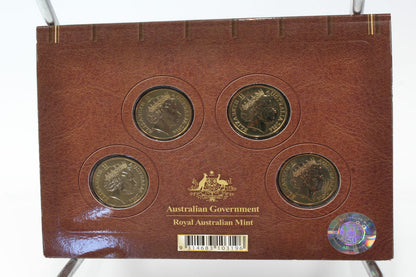 2014 Australia $1 A Voyage to Terra Australis Four Coin mintmark and privy mark set