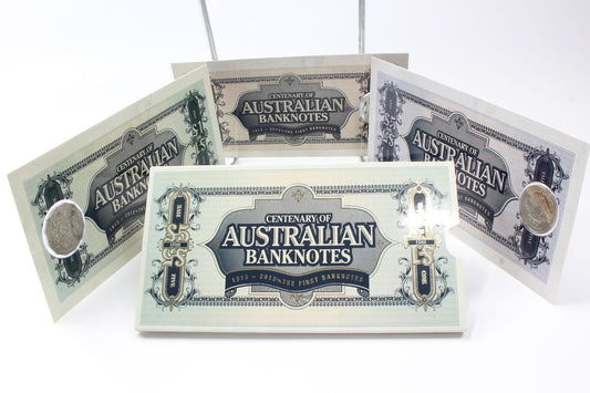 2013 Australia Centenary of Australian Banknotes set, 2 x 20c & 50c Set