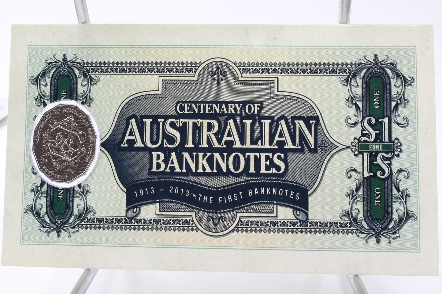 2013 Australia Centenary of Australian Banknotes set, 2 x 20c & 50c Set