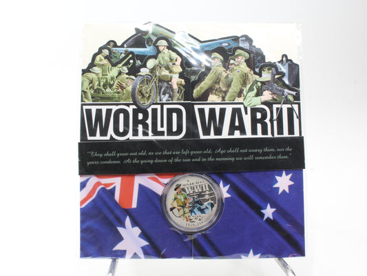 2015 Niue $1 WWII 1939-1945 Silver Plated Proof Coin