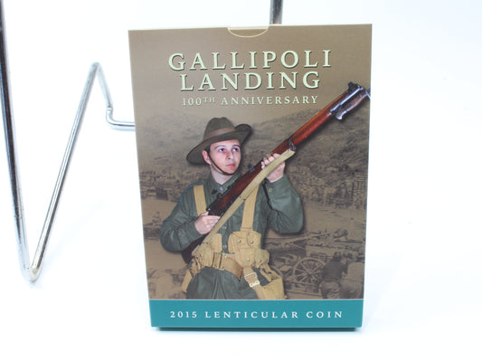 2015 Niue $1 Centenary Gallipoli Landing Lenticular Silver Plated Proof Coin