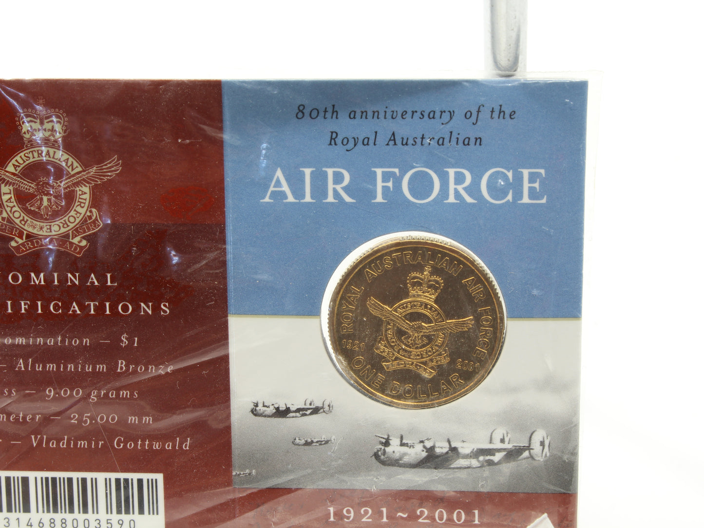 2001 $1 UNC - Anniversary of the Australian 'Army, Navy and Air Force' Set of 3