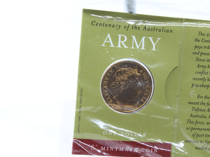 2001 $1 UNC - Anniversary of the Australian 'Army, Navy and Air Force' Set of 3