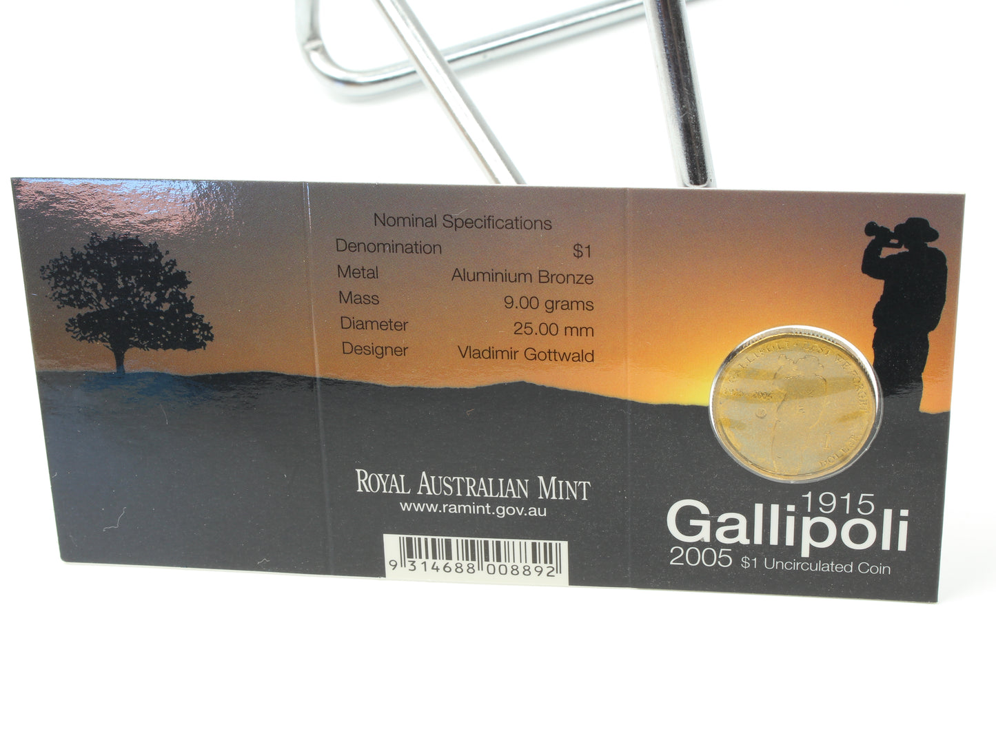 2005 & 2014-2015 Australia $1 Carded Coin X 3