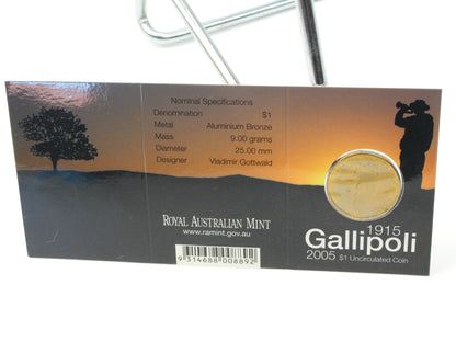 2005 & 2014-2015 Australia $1 Carded Coin X 3