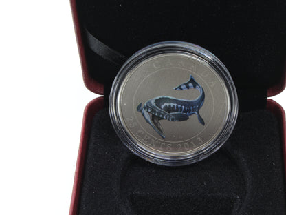 2013 Canada 25 Cents Quetzalcoatlus & Tylosaurus Pembinensis Coloured Coin