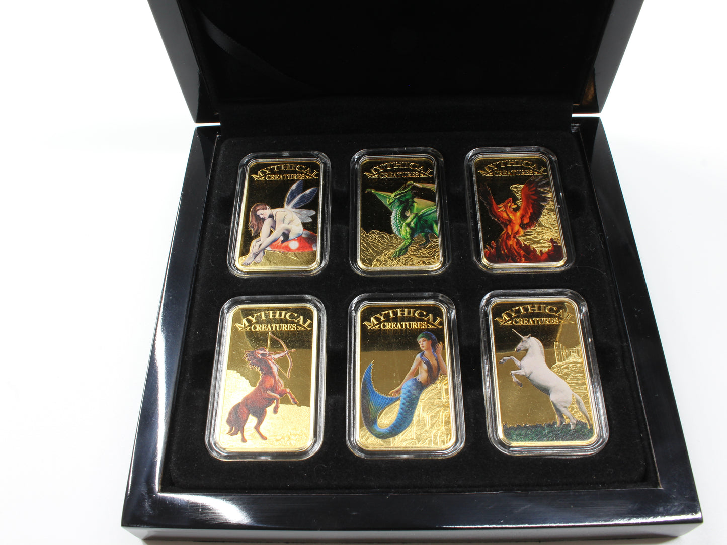 2013 Somali Mystical Creatures 25 Shillings Coloured Gold plated 6 Bar Set