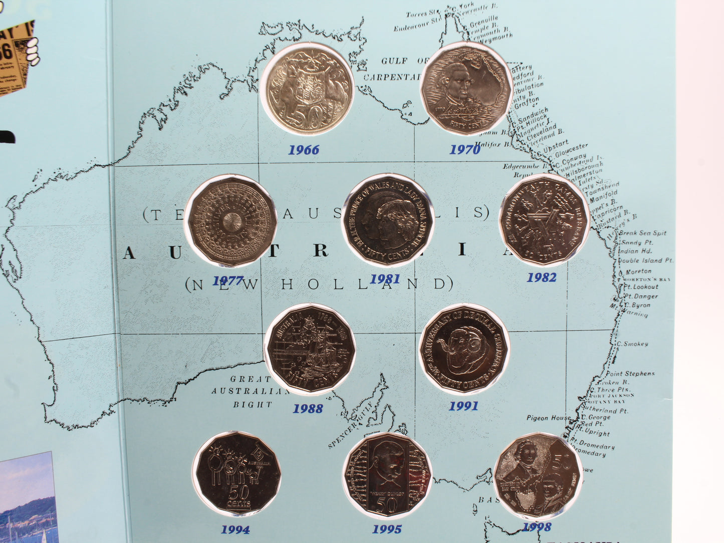 1966-2000 Australian Fifty Cents 50c Commemorative Coin Collection by Sherwood